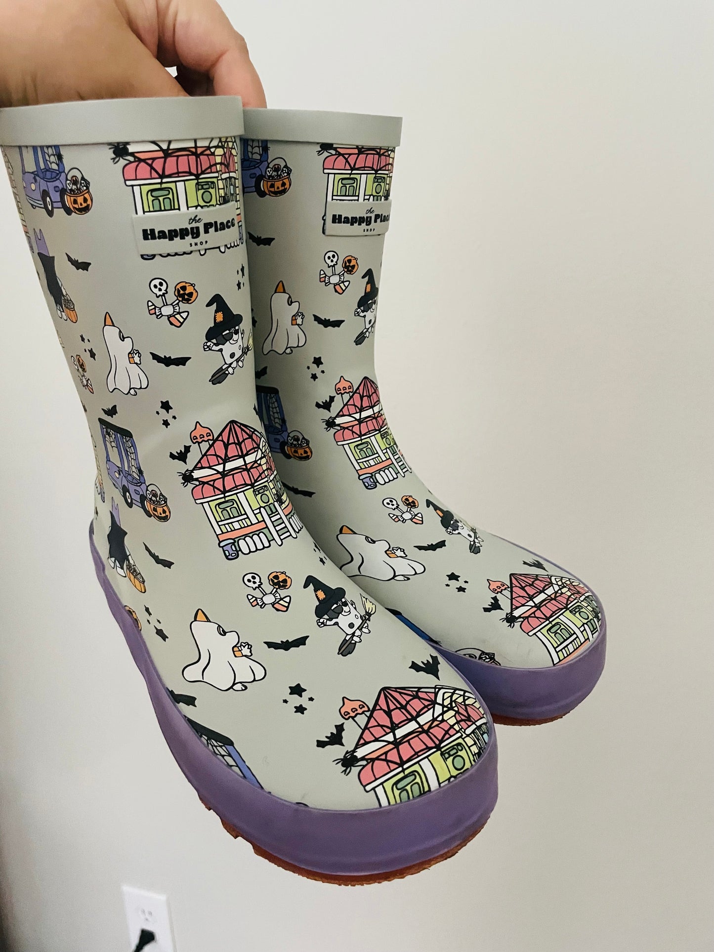 Ready to ship-Candy Run Kids Rain Boots