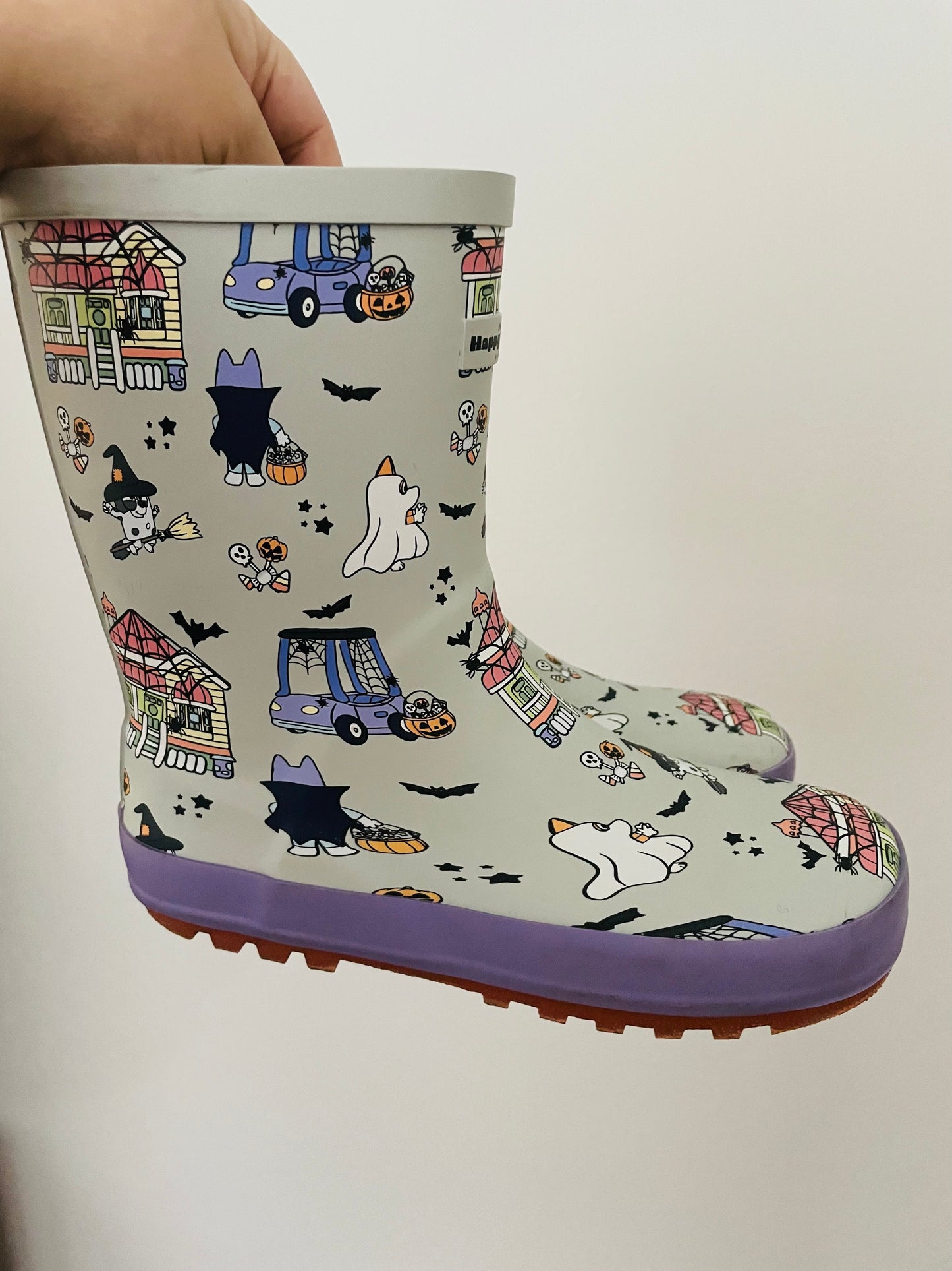 Ready to ship-Candy Run Kids Rain Boots