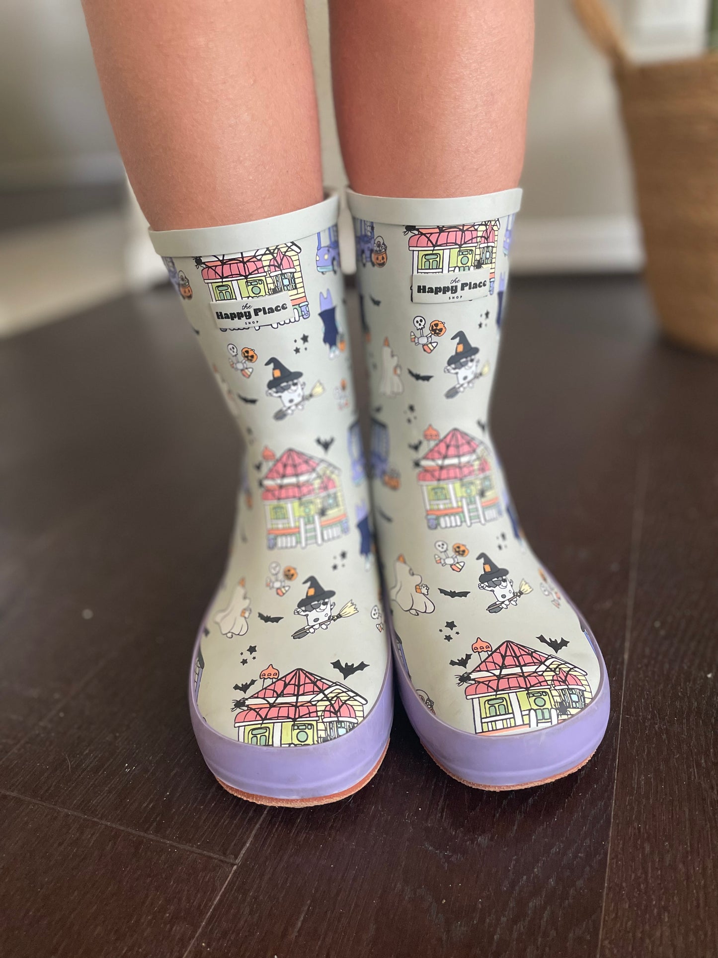 Ready to ship-Candy Run Kids Rain Boots