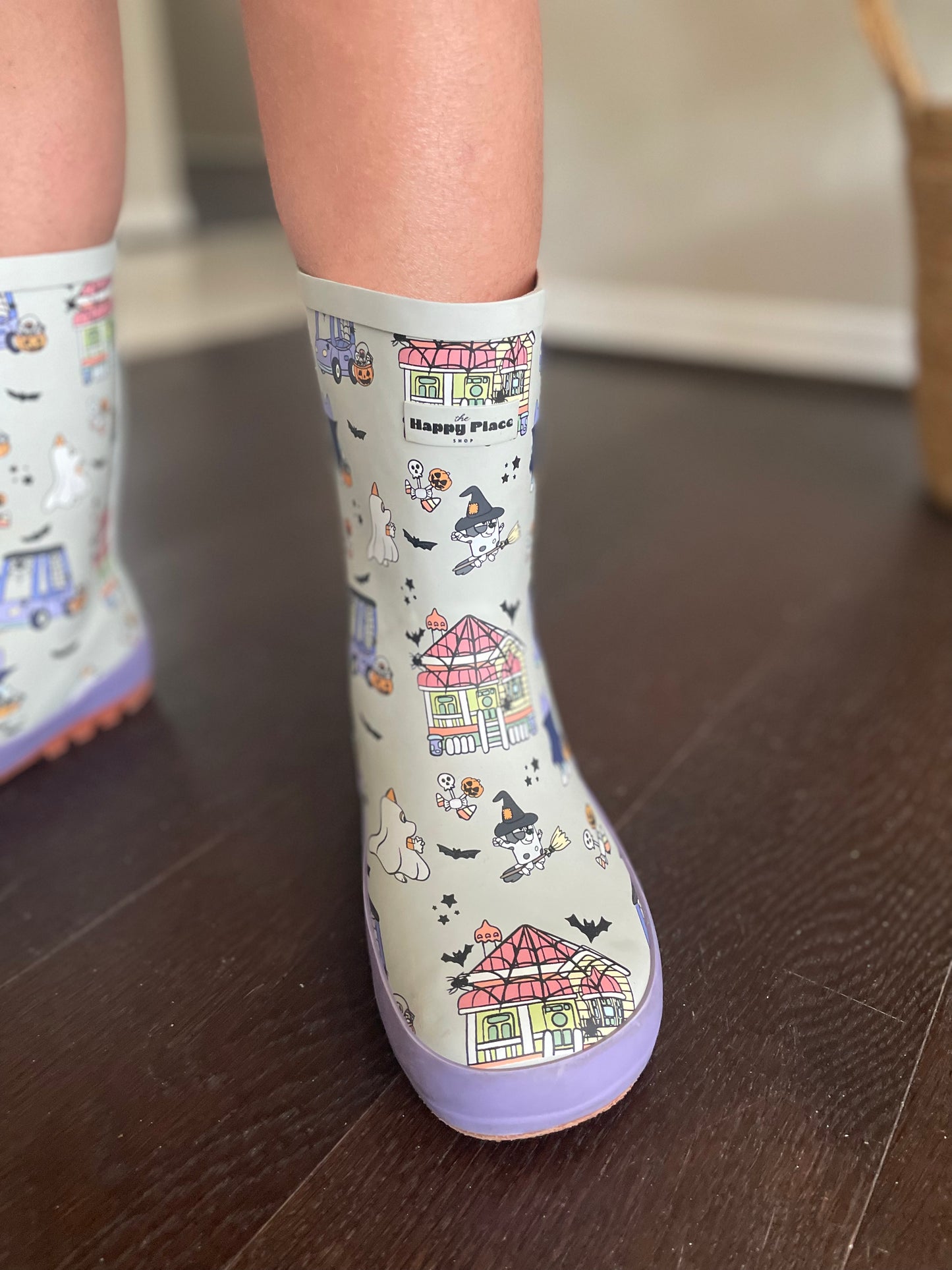 Ready to ship-Candy Run Kids Rain Boots