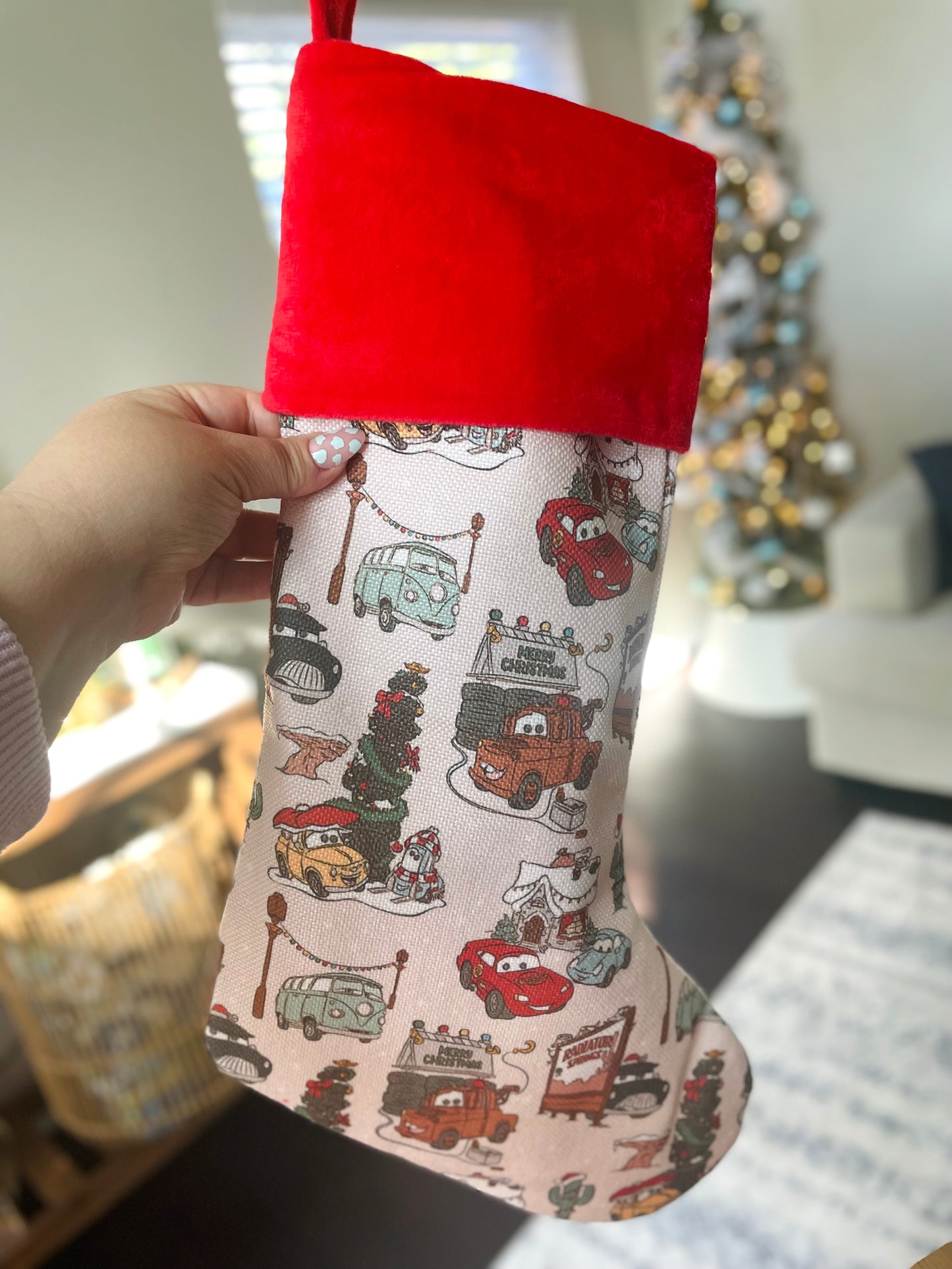 Lightning Cars Christmas Stocking