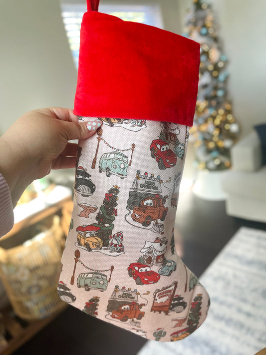 Lightning Cars Christmas Stocking