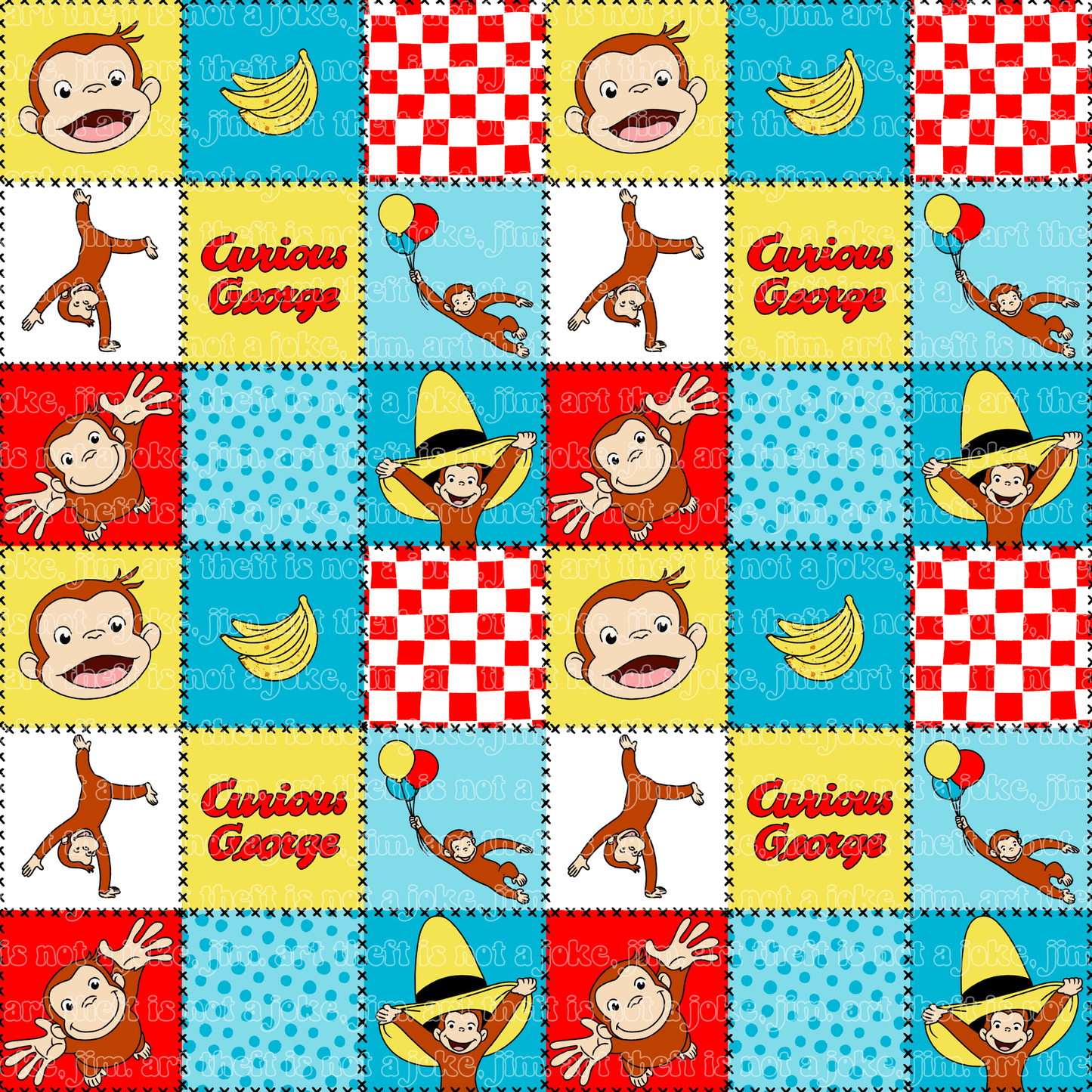 **Preorder Minky Blanket - George Blocks