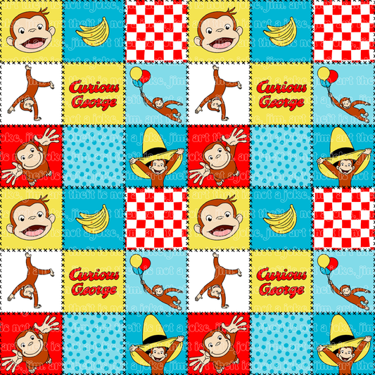 **Preorder Minky Blanket - George Blocks