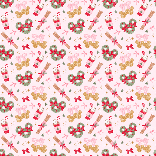 **Preorder Minky Blanket - Pink Christmas