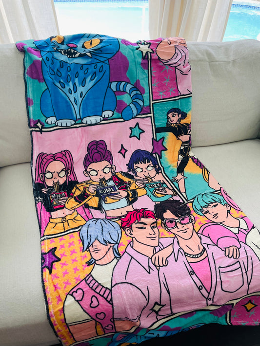 **Preorder Minky Blanket - Kpop Hunters