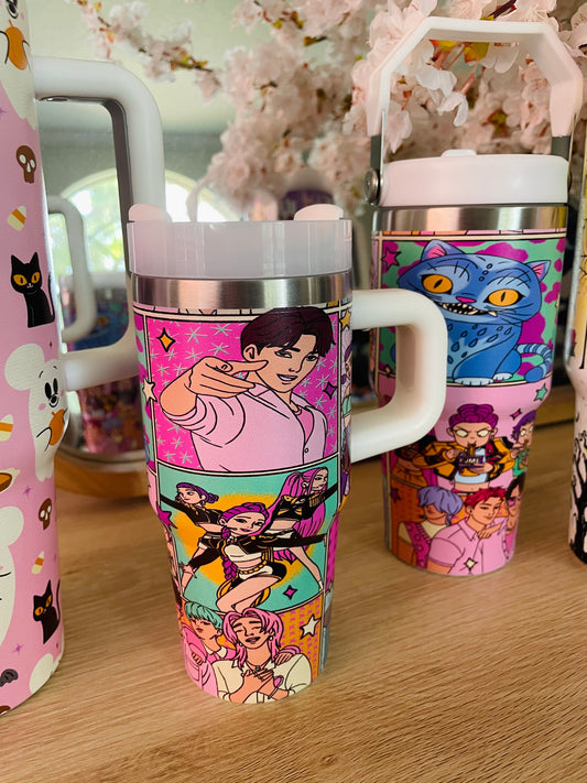 K POP Hunters Stainless Steel Cup 14oz and 20oz Tumbler