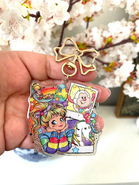 Rainbow Brite Epoxy Keychain