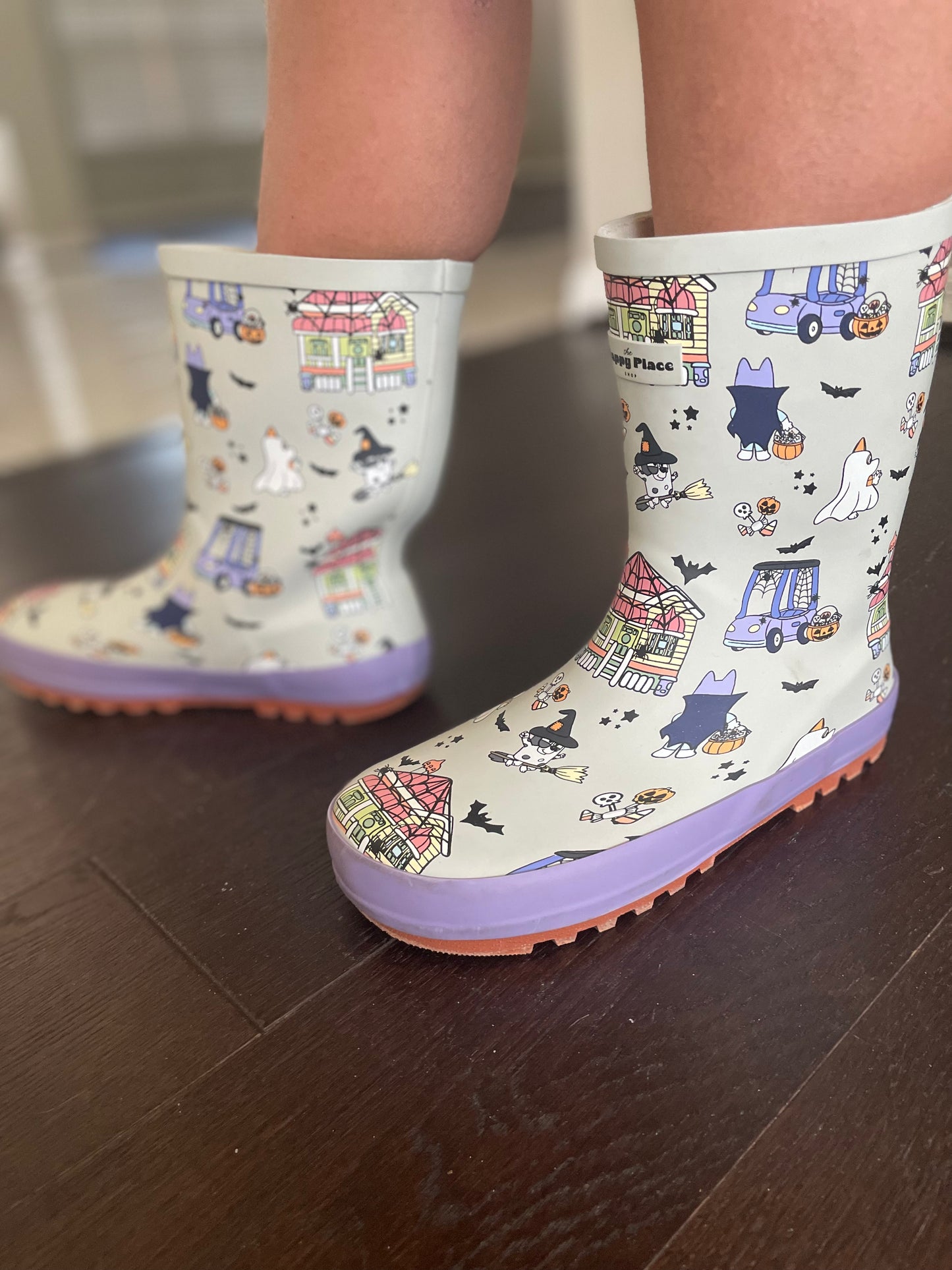 Ready to ship-Candy Run Kids Rain Boots